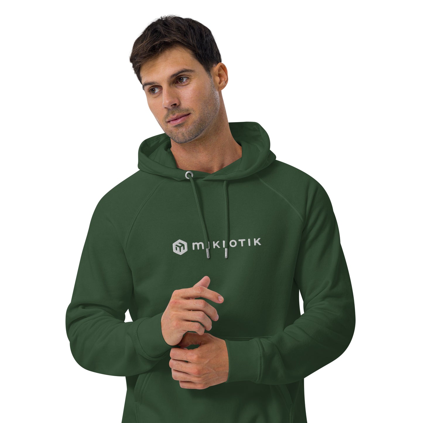Embroidered eco raglan hoodie
