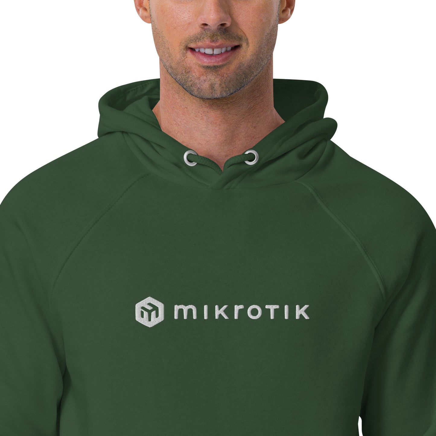 Embroidered eco raglan hoodie