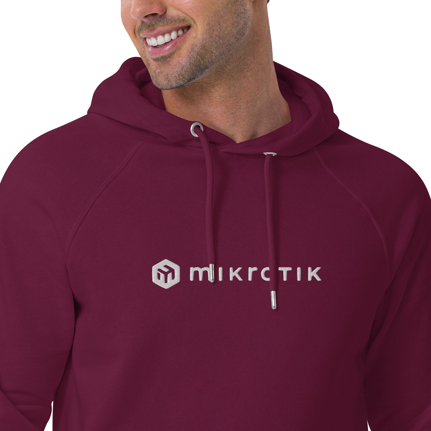 Embroidered eco raglan hoodie