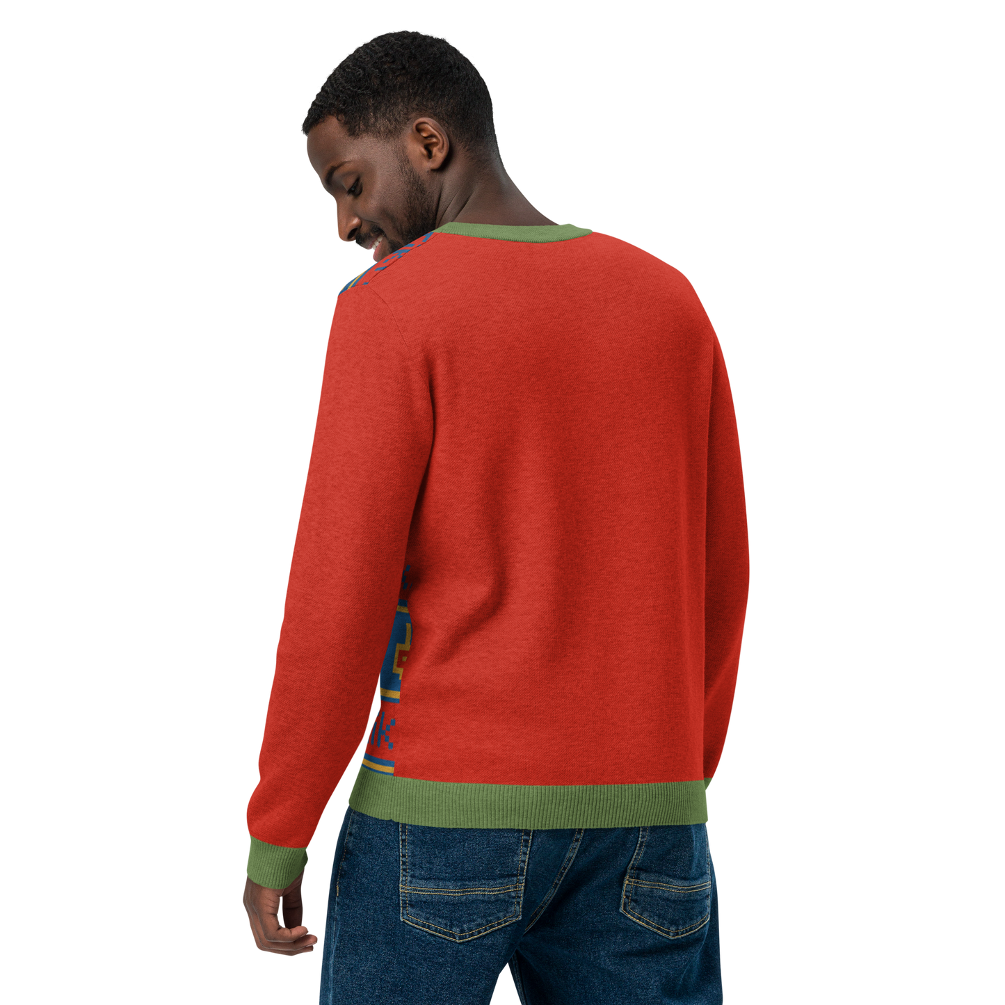 Knitted crew neck sweater