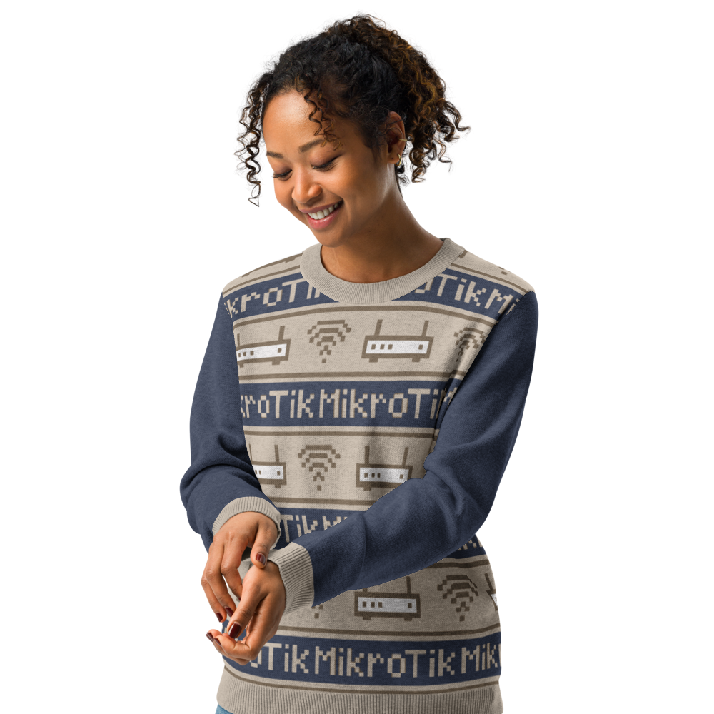 Knitted crew neck sweater