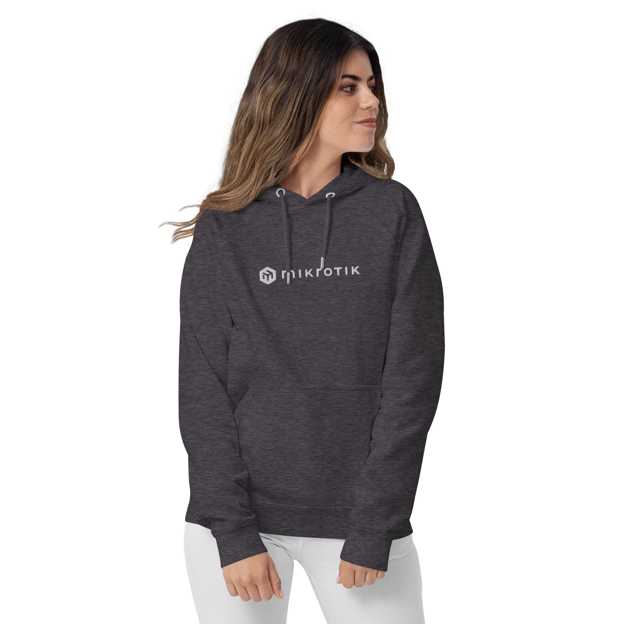 Embroidered eco raglan hoodie mikrotik merch